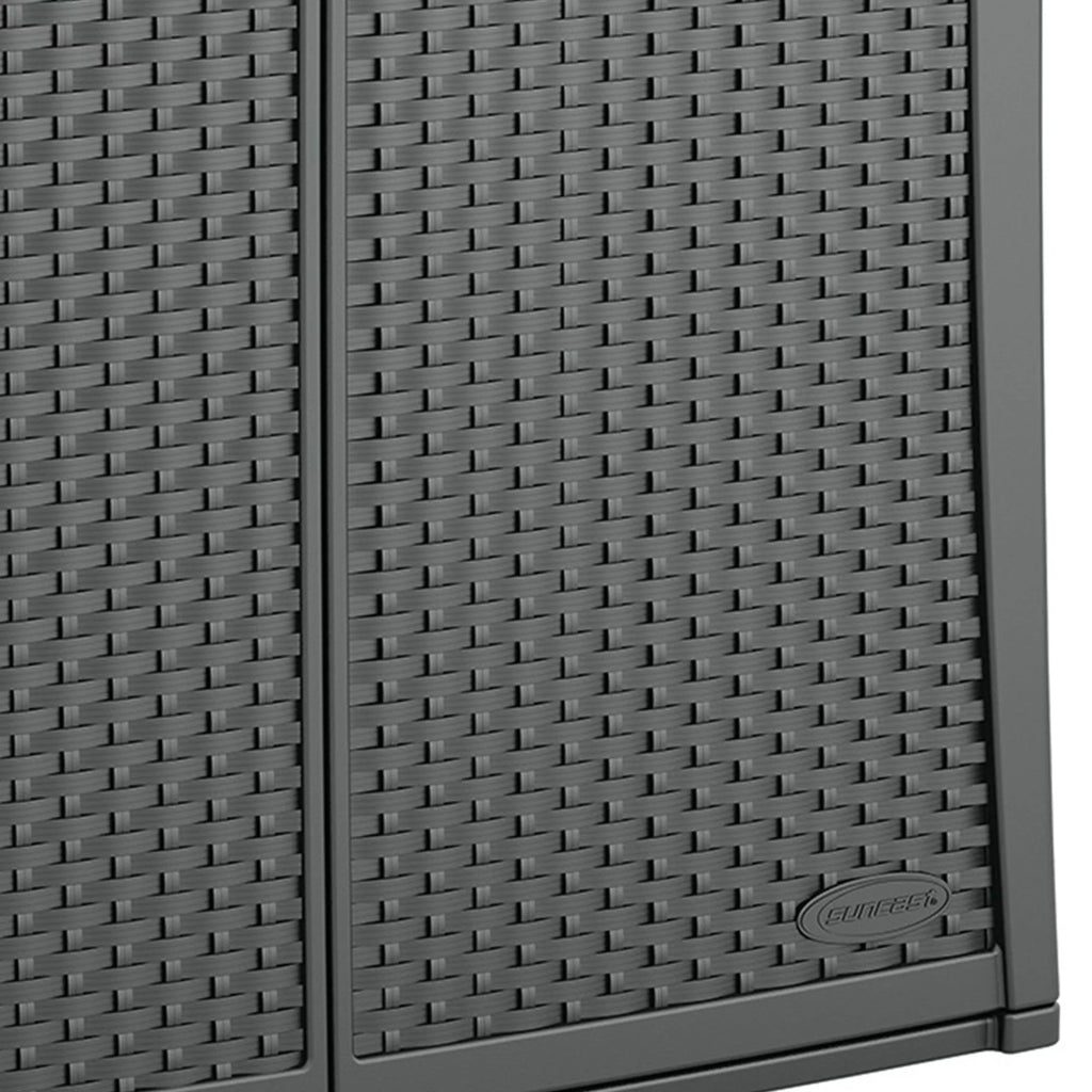 Outdoor Cabinet Deck Storage Box with Adjustable Shelf, 2 Pack D16394