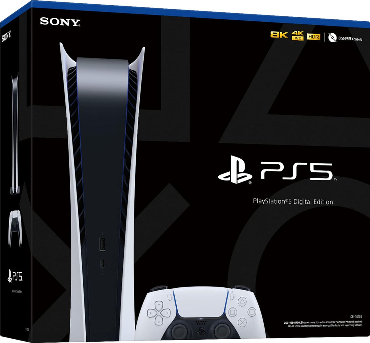 Playstation 5 Digital Edition Console with Additional Controller (Renewed) G3971