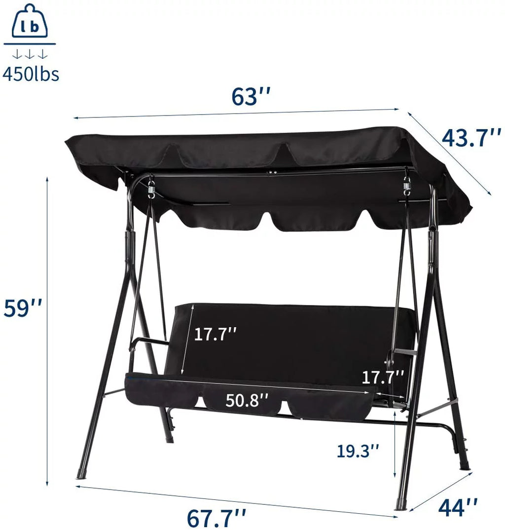 Stainless Steel Porch Swing V955