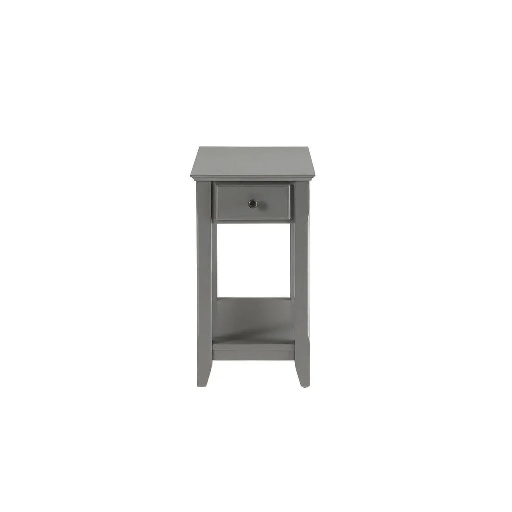 Wood Side Table 13" x 22" x 23"H Grey O3729
