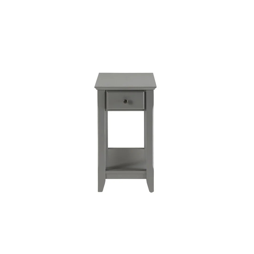 Wood Side Table 13" x 22" x 23"H Grey O3729