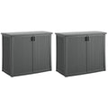 Outdoor Cabinet Deck Storage Box with Adjustable Shelf, 2 Pack D16394