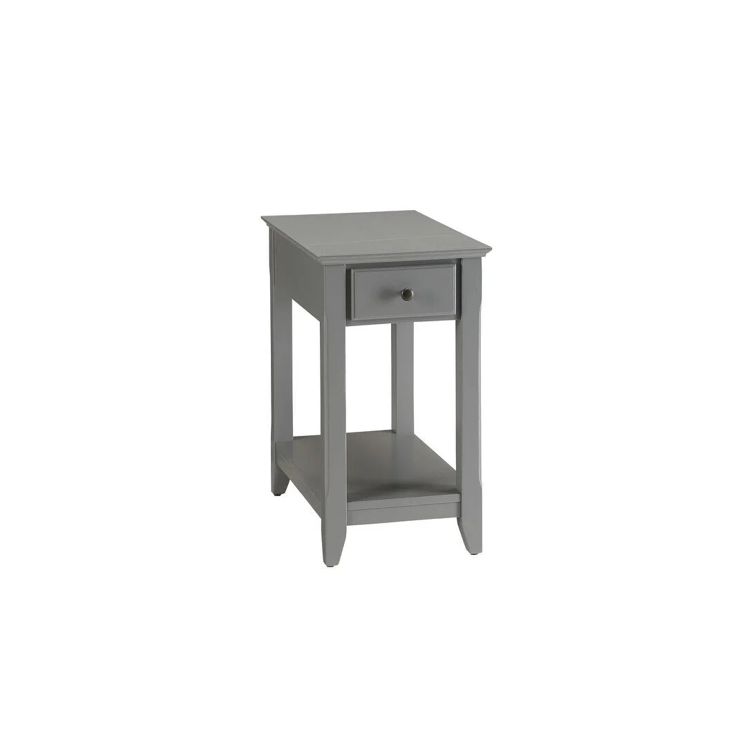 Wood Side Table 13" x 22" x 23"H Grey O3729