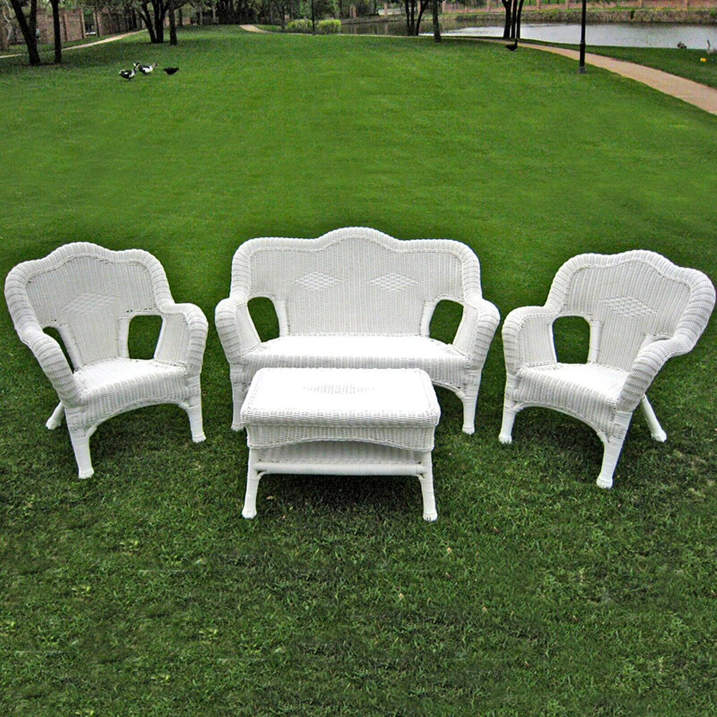 Wicker Resin Patio Conversation Set - Seats 4 X636