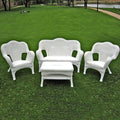 Wicker Resin Patio Conversation Set - Seats 4 X636